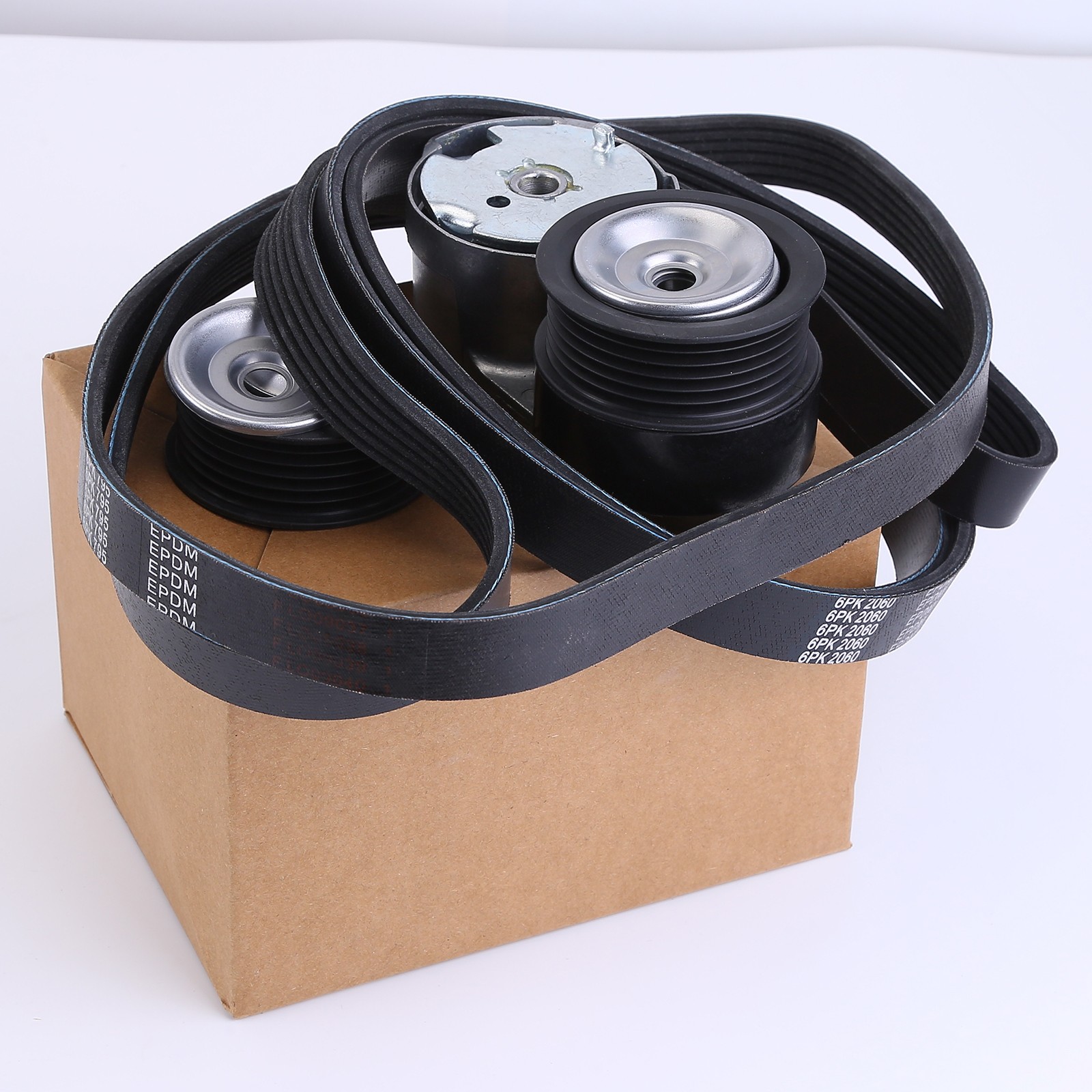 For Maserati Ghibli Levante Quattroporte Drive Belt Replacement Kit 3.0TT V6 4Pc