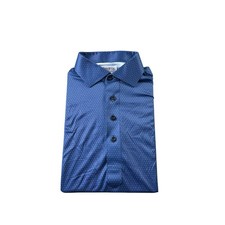 Collars  Co. Blue Geometric Dress Collar Men  s Polo Shirt Size S NWOT