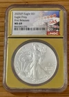 2025 EAGLE PRIVY American Silver Eagle MS69 NGC First Releases Gold Slabbed 0015