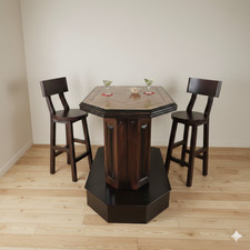 26090 Minibar Stehtisch Eiche Mahagoni 1,27 m Gastronomieeinrichtung