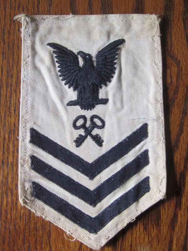 "1943" WWII ERA, U.S. NAVY STOREKEEPER 1st CLASS RATE ,  NO GLOW