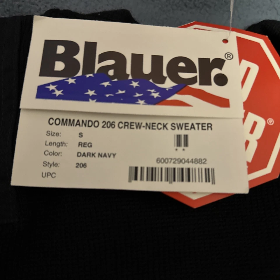 Black Professional Commando Sweater Blauer Style 206 Size SM Crew Men’s - Image 2 of 4