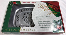 New WILTON ARMETALE Deck the Table PEACE ON EARTH 11 in Bread Tray 601022