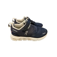 On Cloud Kids Running Shoes Navy Blue Hook and Loop Size 1K