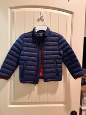 Polo Ralph Lauren Boys Quilted Packable Puffer Jacket Navy Blue Size 6