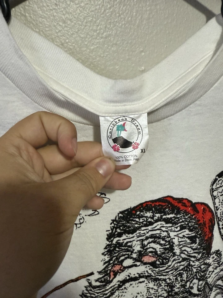 Camiseta deportiva vintage de los 90 Champs de Papá Noel con dibujos animados arte talla XL Foto 3 de 4