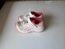 ASICS Gel White Pink Kids Size K10 No Tie Laces