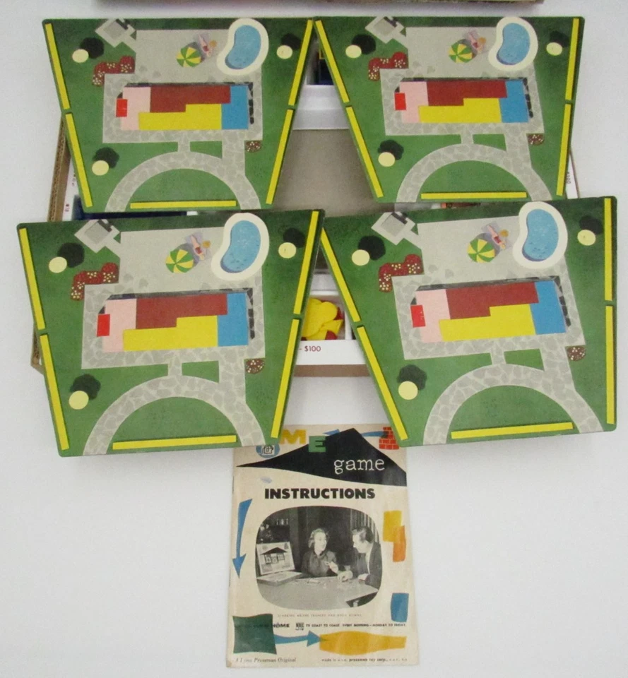 Home Game by Pressman Toy Corp Boardgame Complete # 4499 1950's Very Rare - Image 3 of 4