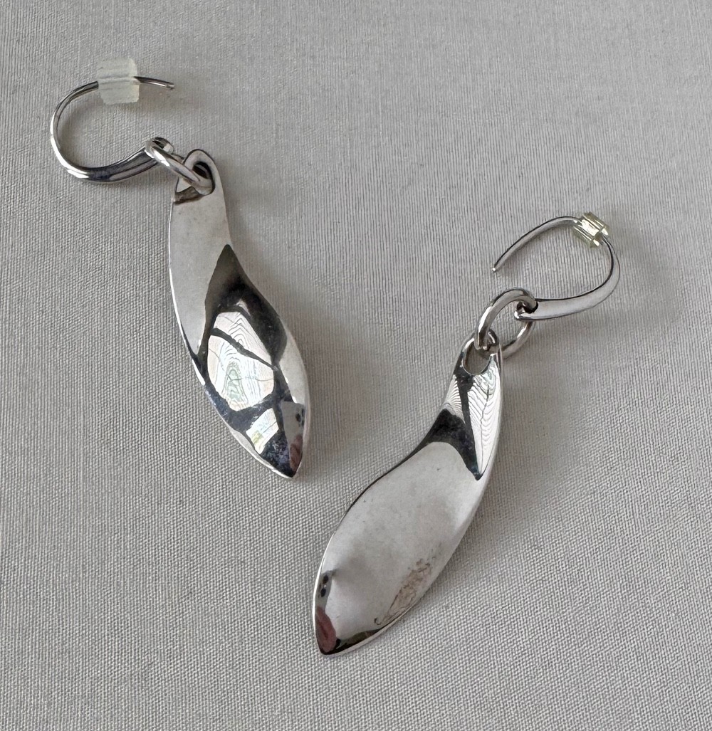 ELLE Sterling Silver with Ruby Dangling Contempor… - image 1