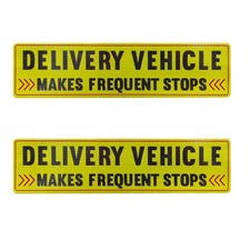 Craedli 2PCS Delivery Vehicle Magnet for Car, Reflective DELIVERY, Yellow