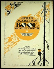Halloween Owl Black Cat JOL John Martin's Child Magazine COVER ONLY October 1930