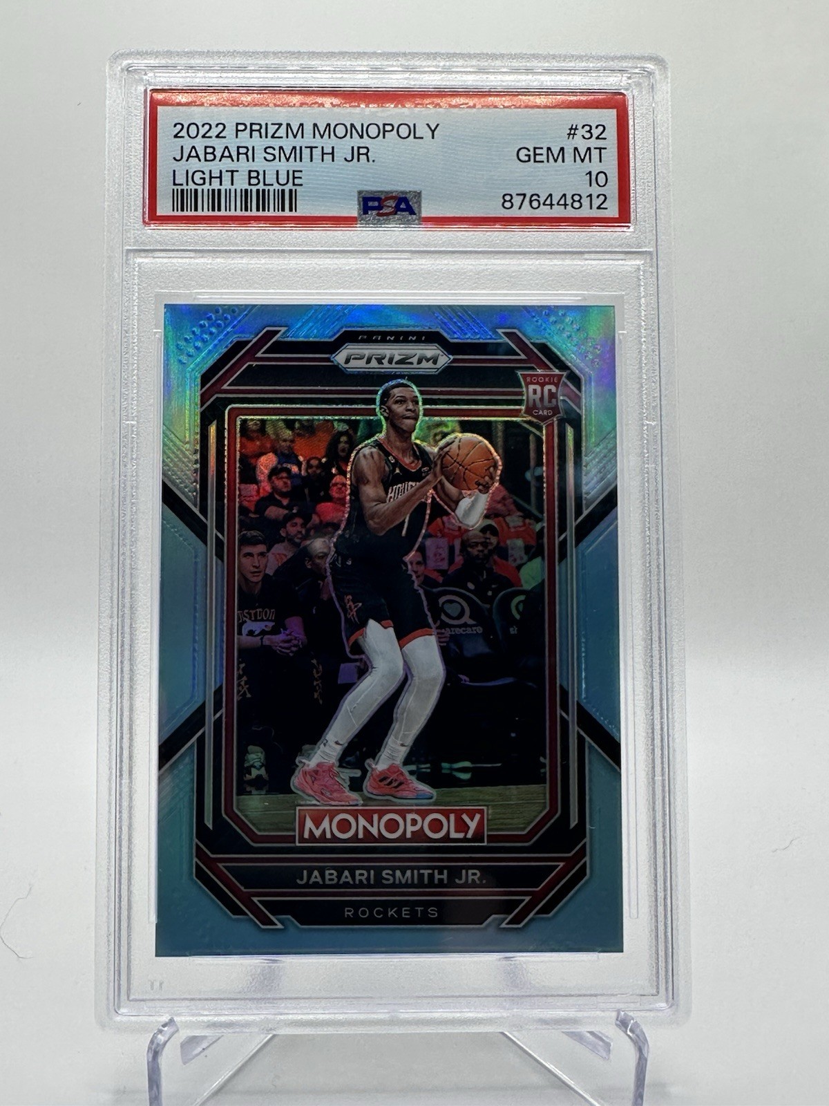 2022-23 Panini Prizm Monopoly - Jabari Smith Jr. #32 Light Blue Prizm /199 (RC)