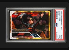 2023 TOPPS CHROME FORMULA 1 SAPPHIRE EDITION #160 SERGIO PEREZ GOLD PSA 9