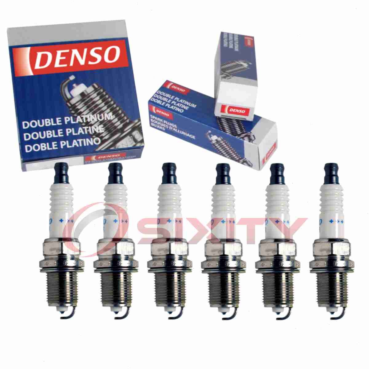 6 pc Denso Platinum Long Life Spark Plugs for 1986-1989 Nissan D21 3.0L V6 uh