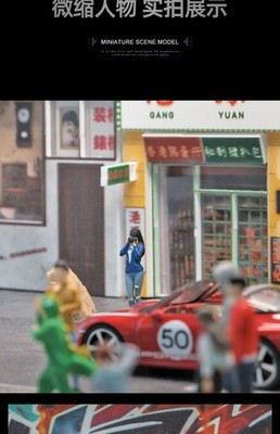 1/64 Scale Photographer Figures Multiple Styles Painted Resin Scene Model Props