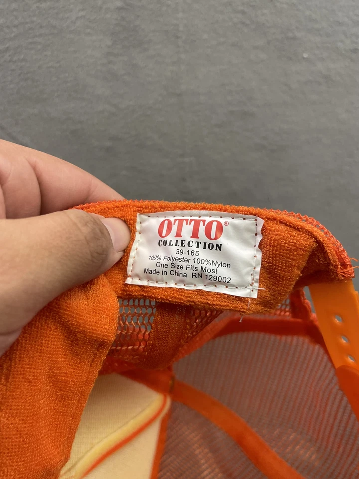 Tommy Bahama orange Adjustable Trucker Hat Cap Tip Your Cap - Image 4 of 4