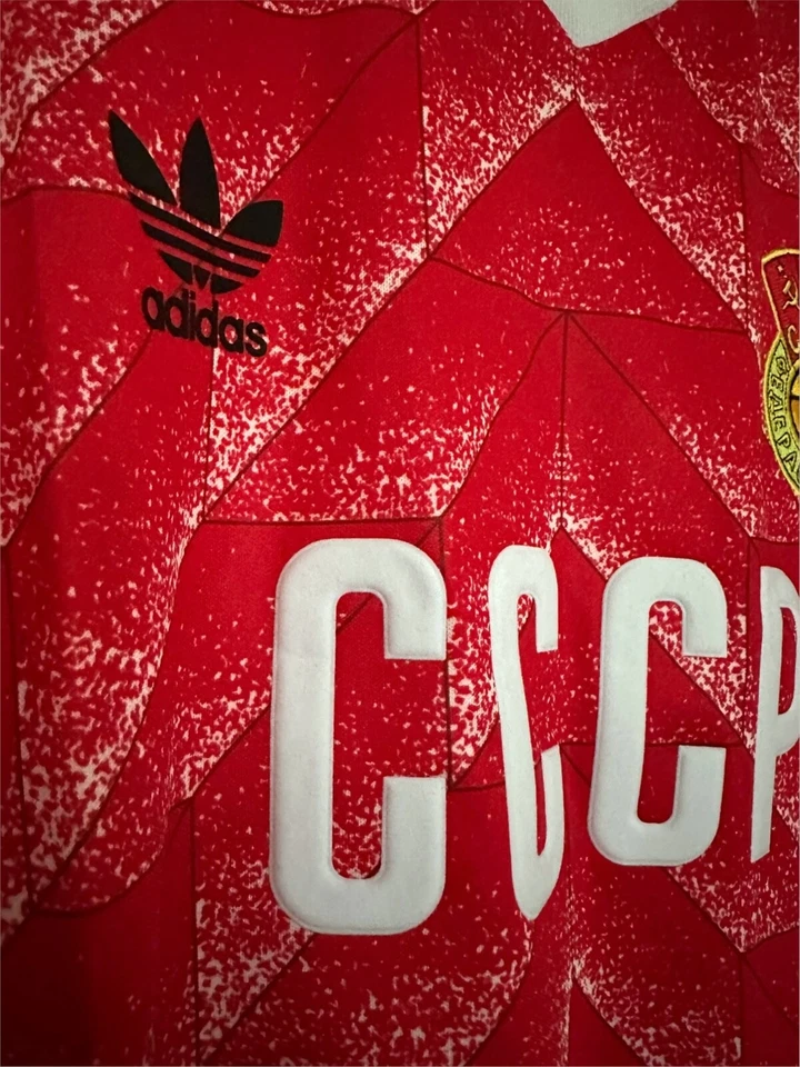 VINTAGE Soviet Union Football Shirt 1988 Adidas Home Russia CCCP USSR Jersey L - Image 2 of 4