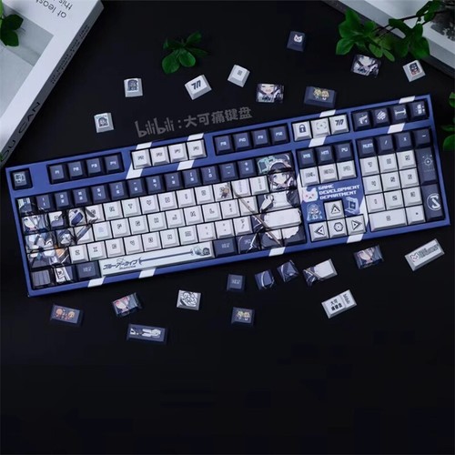 Blue Archive Tendou Aris Mechanical Keyboards PBT Thermal Sublimation Keycaps - Picture 3 of 11