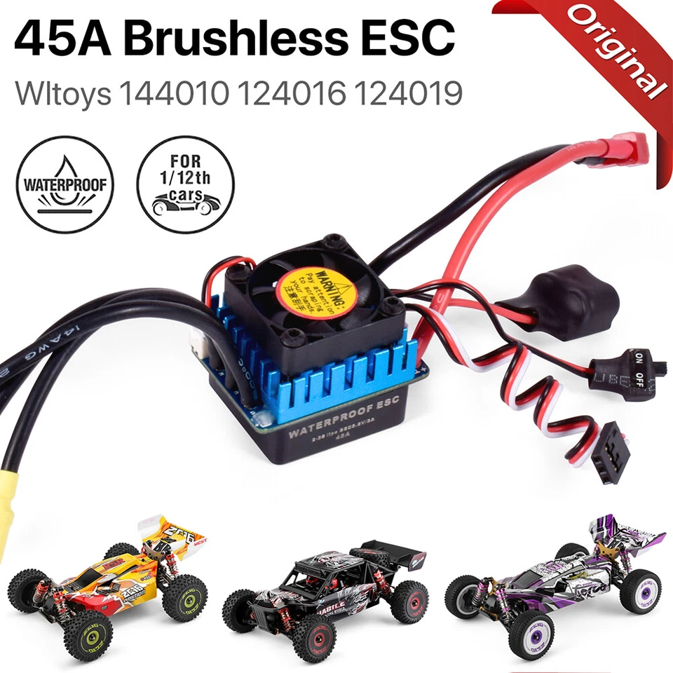 WLtoys 144010 124019 124016 1/12 45A Brushless ESC Origonal for RC Cars Parts - Image 2 of 4