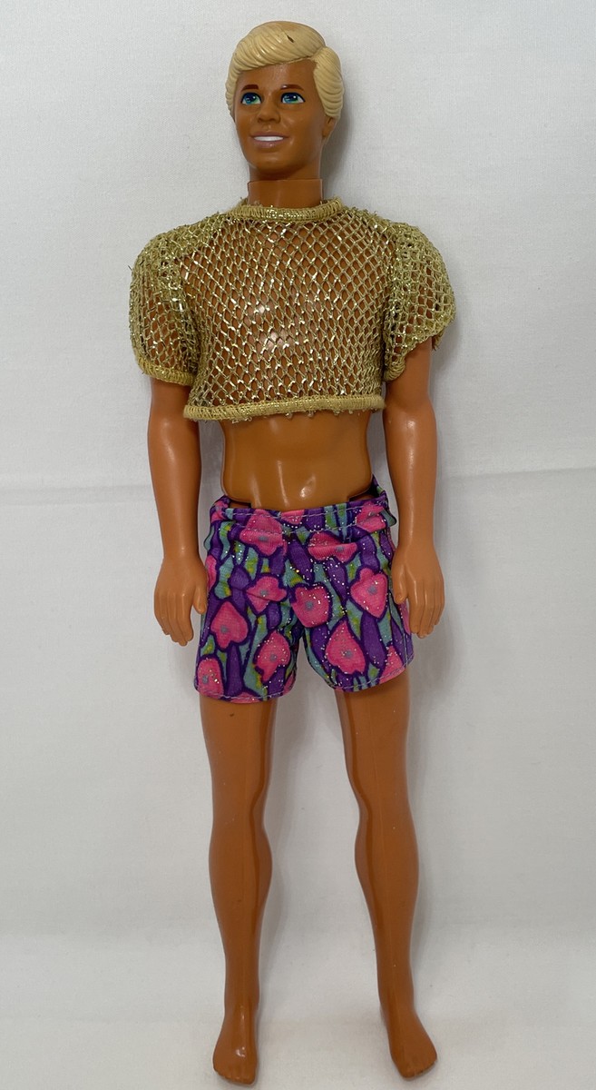 Ken Doll Molded Blonde Hair Mattel Barbie Malaysia 1988H 1968 B w
