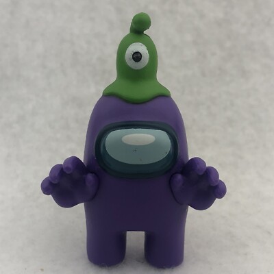 Just Toys Among Us 2  Mini Figure, Series 1 Blind Box Purple Alien Head (Loose)