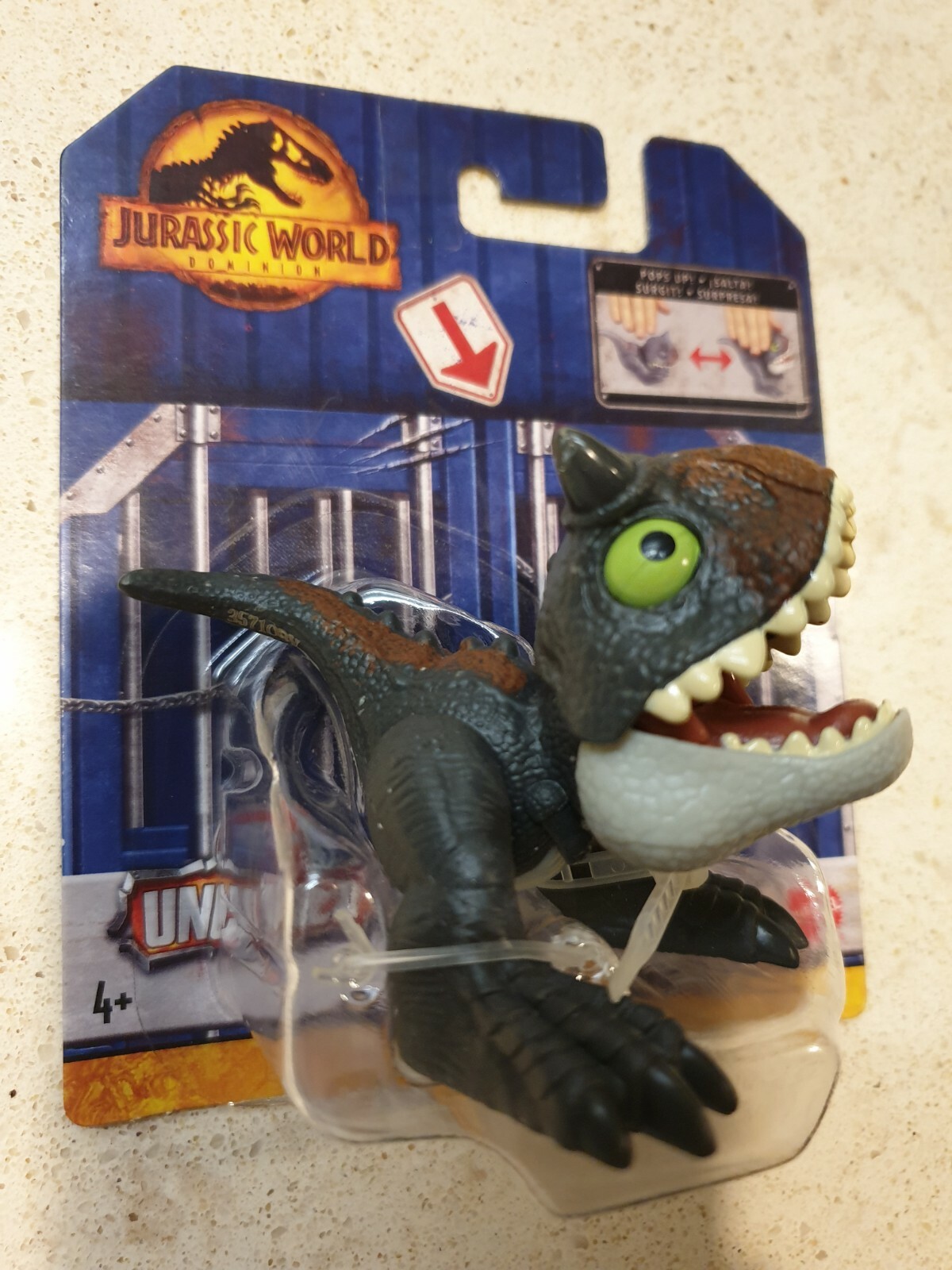 Jurassic World Dominion Wild Pop Ups Dinosaur Toy Set - 4 Pack Manually Activated Figures - View #4
