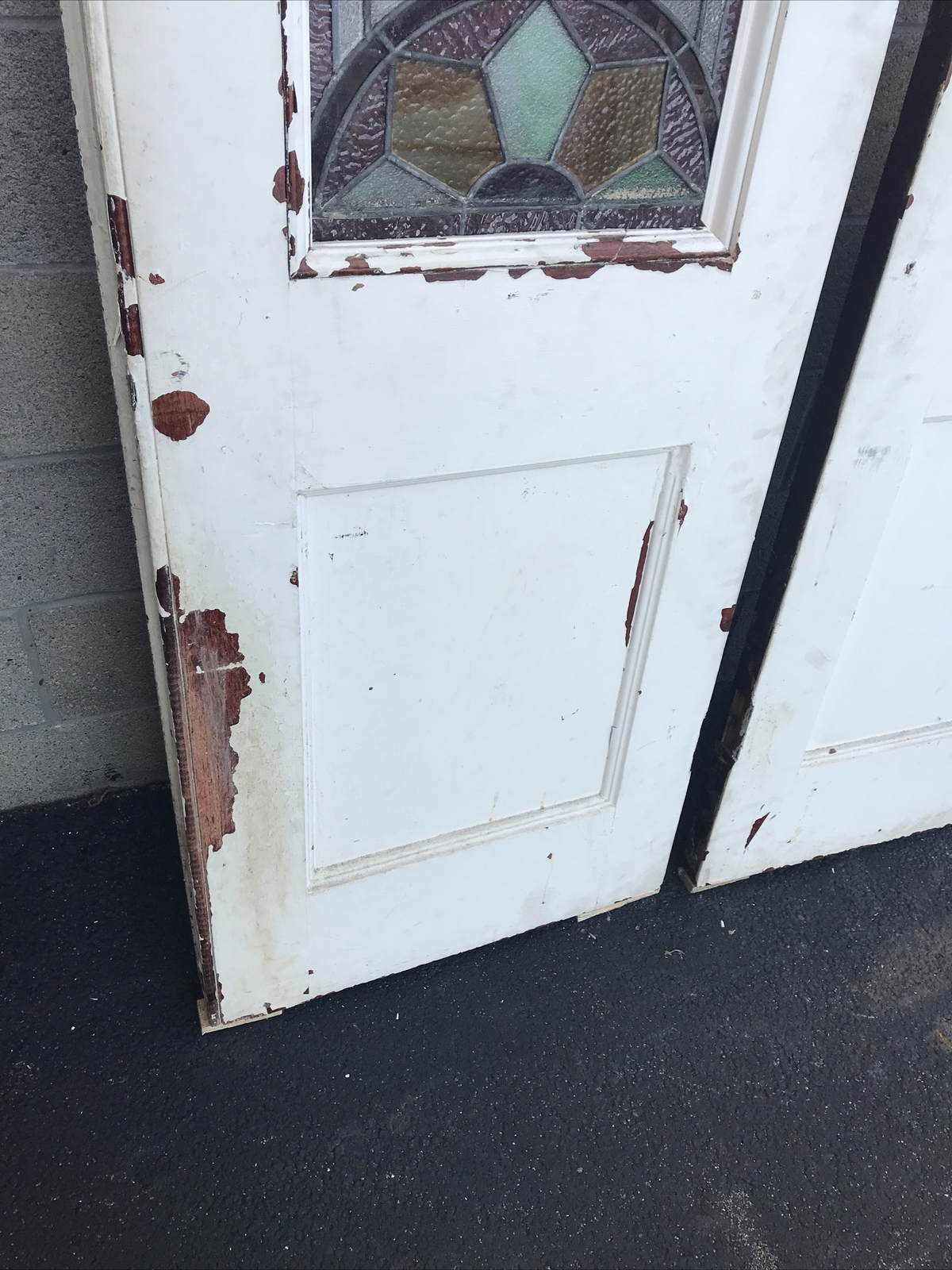 Cm 704 Pair Antique Stained Glass Double Door Entry 48 X 88.5 X 1.75 | eBay