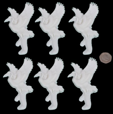 6 x Essbare 3D Storchenvögel Zuckerguss, Kuchen, Cupcake Topper, Deko