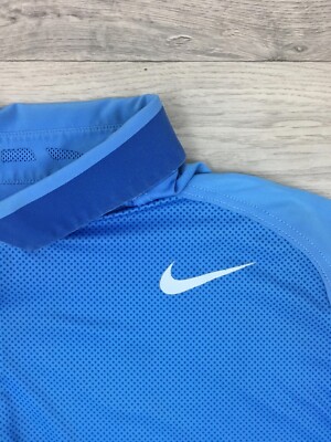 Nike RF Roger Federer 2013 US Open Tennis Polo Shirt Mens 2XL Blue