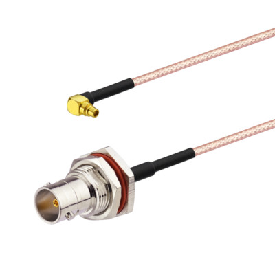 MMCX Male Right Angle to BNC Female Cable RG179 6'' for 3G HD SDI Vedio Camera