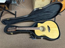 Luna Muse Grand Auditorium Cutaway Acoustic Electric 12-string Guitar Hard Case
