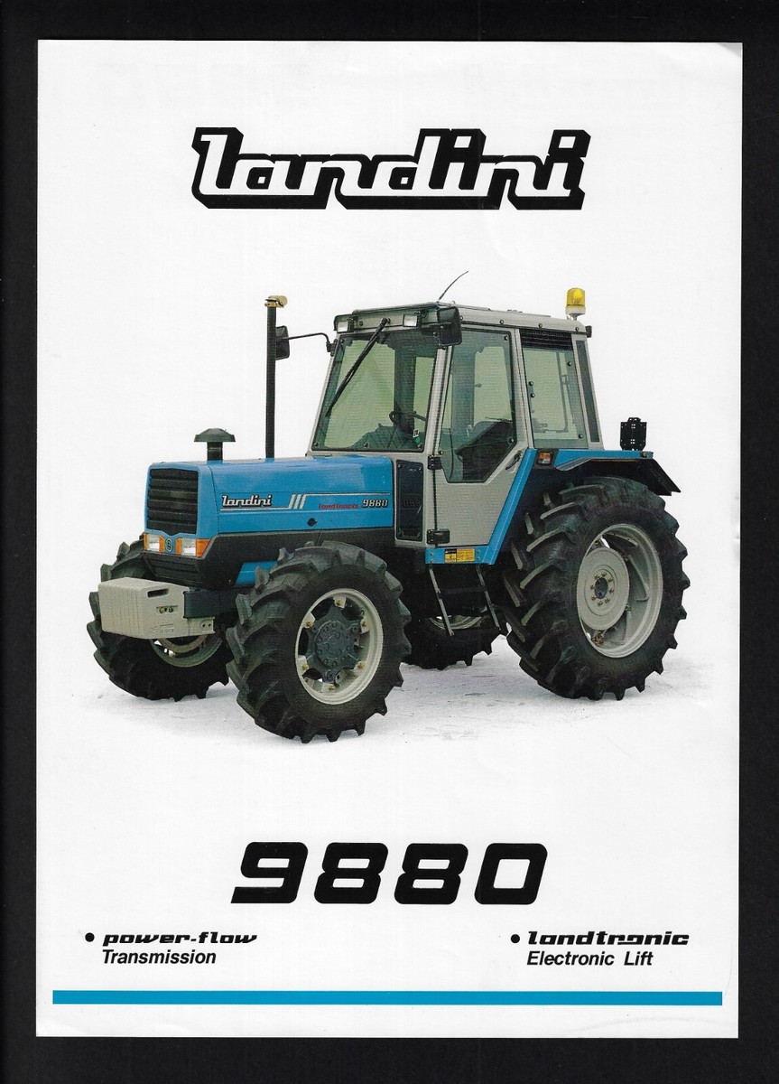 LANDINI 9880 TRACTOR SPECIFICATIONS BROCHURE SHEET 9729/1092/E | eBay