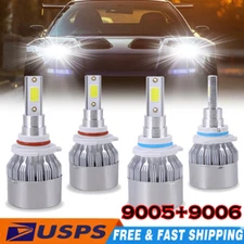 Combo 9005+9006 LED Headlight Hi/Low Beam Bulb Conversion Kit 50000LM Fog Light