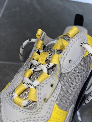 Balenciaga Triple S Grey Yellow Black UK 4 | eBay