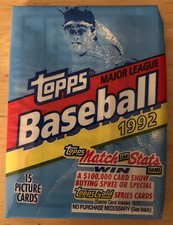 1992 Topps Wax Pack Mark Portugal Astros Tyler Green Phillies Rookie Draft Pick