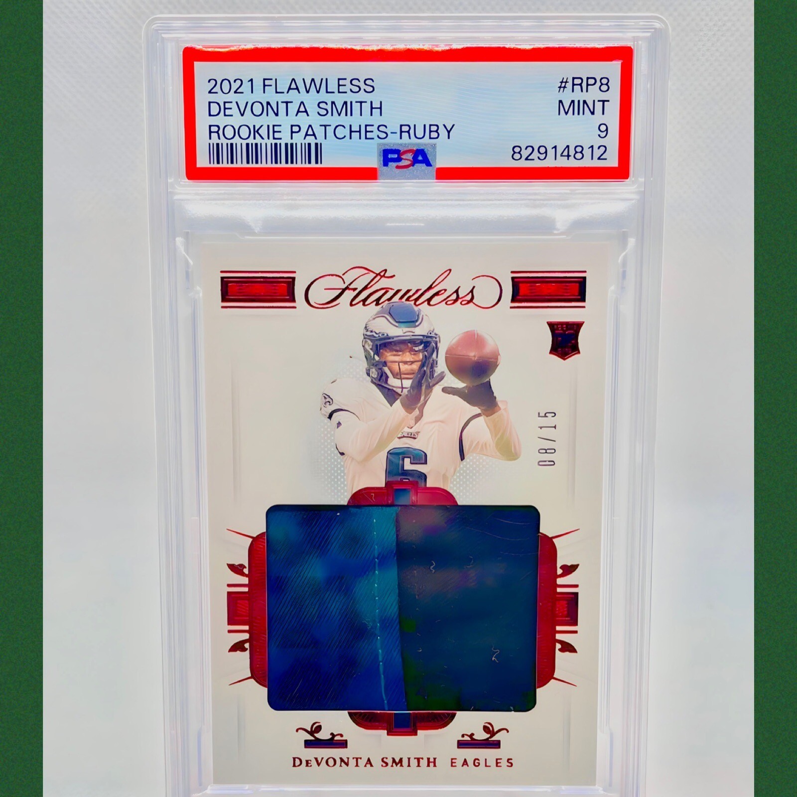 DeVonta Smith Panini Flawless Rookie Patches #RP8 Ruby