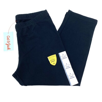 Cat & Jack Girls Size L 10/12 Capri Leggings Ebony