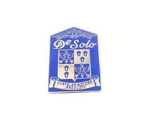 Badge Emblem Fits To Vintage Desoto Radiator Grill In Blue V350-8 Badge Emblem Fits To Vintage Desoto Radiator Grill In Blue V350-8