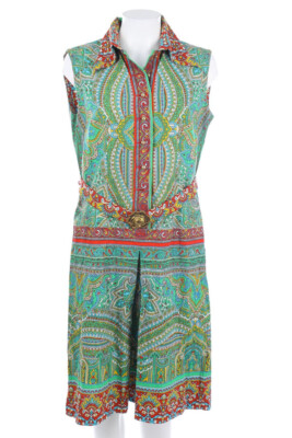 VINTAGE Dress Flowers D 44 multicolor