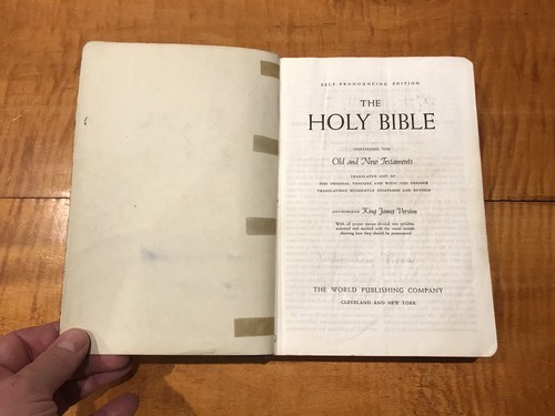 Kjv Holy Bible Large Print Self Pronouncing King James Version Smyth Sewn  Vtg | Ebay
