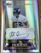 2006 Score Select Chad Greenway Rookie Auto /250 Iowa Hawkeyes / Vikings