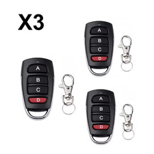x3 Copie Télécommande Garage Porte Opener Metal 4 boutons Copy Universal