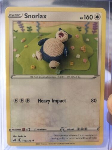 Snorlax Crown Zenith Pokemon TCG Card 109/159 Rare NM/MINT