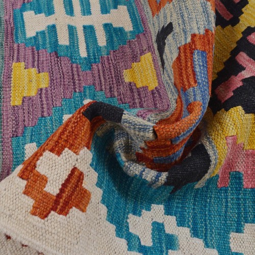 Entryway Runner Hand Woven Traditional Kilim Runner Knotted Rug 2'7x8'0ft B29515 - Picture 7 of 8