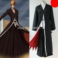 Bleach Ichigo Kurosaki Kurosaki Ichigo Men's Bankai Kimono Cosplay Costume 1021
