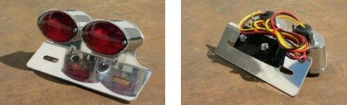 Dual Cateye Motorcycle Taillight Brake Light License Plate Bracket EMGO 62-21602 - Picture 3 of 3
