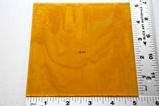 2137.00 MEDIUM AMBER, WHITE OPAL 5" x 5" BULLSEYE 3mm THICK GLASS SQUARE 90 COE
