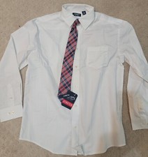 NEW Chaps Size XL Husky Kids Oxford Button Up Shirt Long Sleeve White