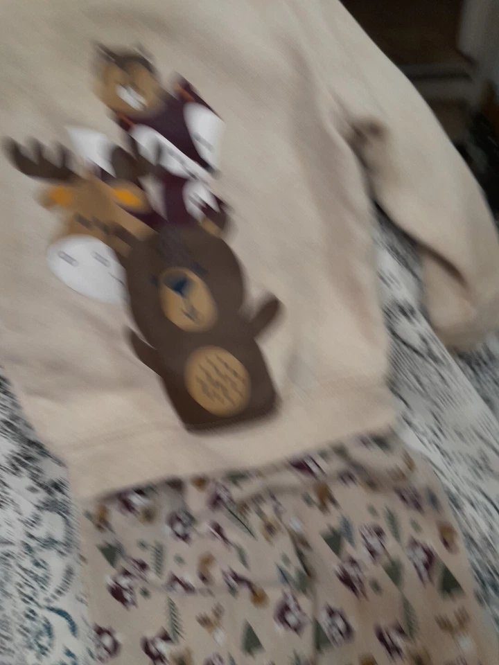 Conjunto de sudor para niños Garanimaals beige 24 meses buen estado usado Foto 3 de 4