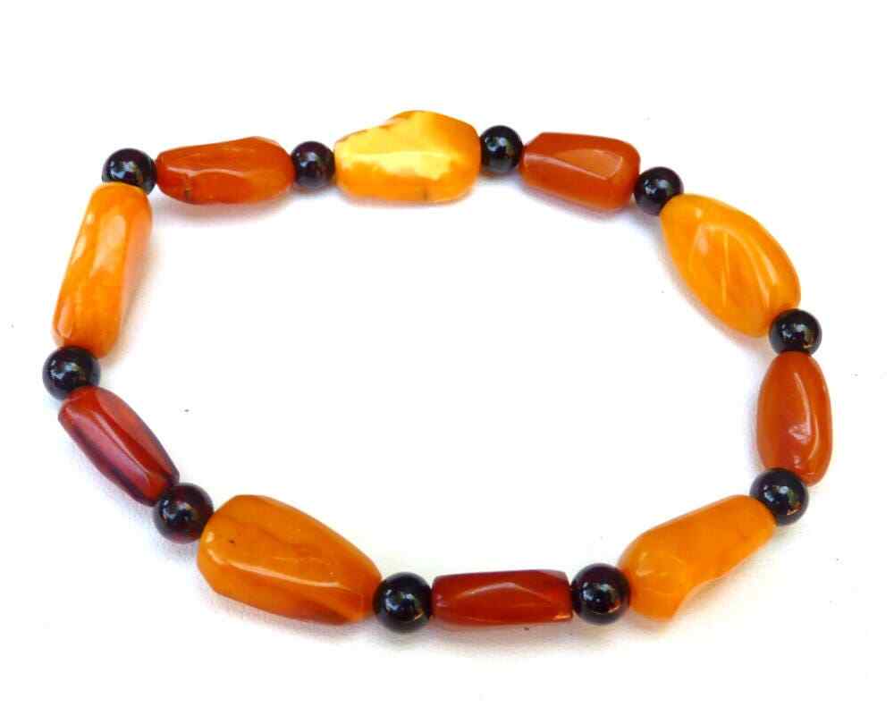 Baltic Amber Bracelet Butterscotch Antique Cherry Multicolor